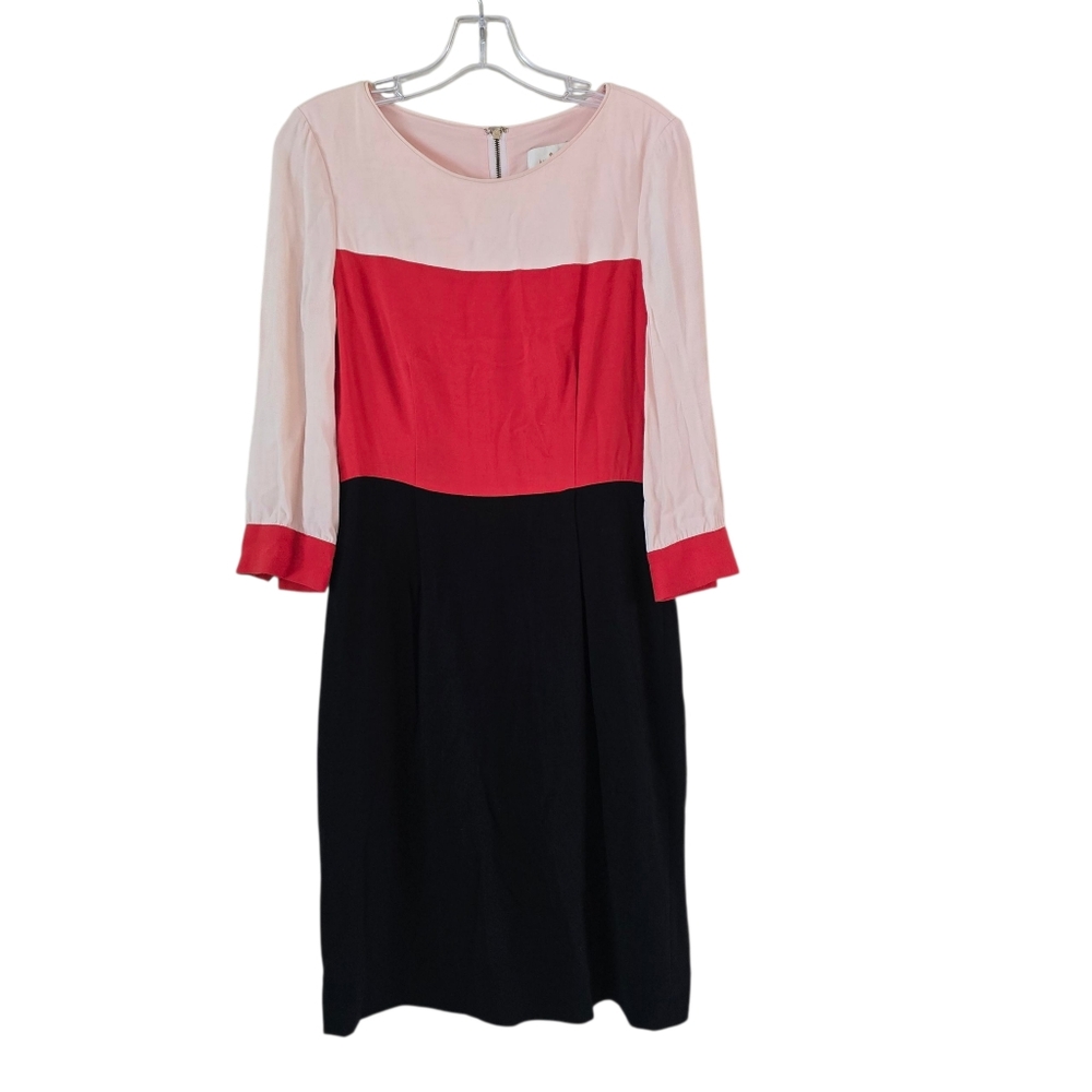 KATR SPADE Color Block‎ Parker  Pale Pink & Black  Dress Size 6 ASO Taylor Swift